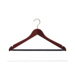 Weber Formbügel mahagoni »PREMIUM« mit rutschfestem Hosensteg und Kerben