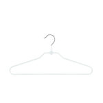 %SALE% DRAHTKLEIDERBÜGEL rutschfest lichtgrau, mit Kragenform und Steg